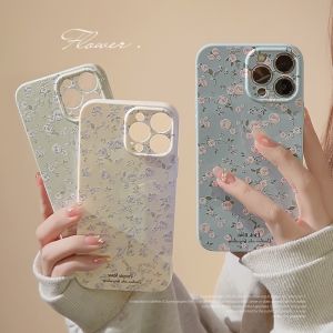 CrashStar Vintage Rose Pattern Glossy TPU Soft Shockproof Phone Case For iPhone 15 14 Pro Max Plus 13 12 11 Pro Max Fashion Flower Phone Cover Silicone Casing Shell With Full Cover Lens Camera Protection Hot Sale