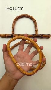 Gagang Tas Bentuk D Ring Bambu | Handle Bag Accessories Handbag DIY