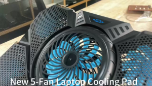 RICHMENT 2026 New Laptop Cooler RGB Lighting Laptop Cooling Pad Adjustable Height & Speed Laptop Stand Fan