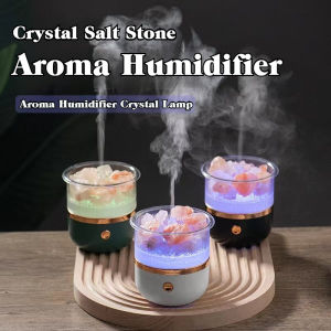 Salt Stone Aroma Diffuser with Multi-Color LED Light Essential Oil Humidifier for Home and Car Air Freshening