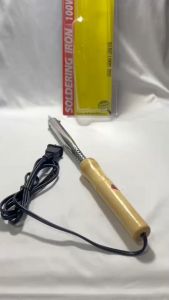 หัวแร้งบัดกรีไฟฟ้า 100วัตต์ ด้ามจับไม้ หัวแร้งไฟฟ้า หัวบัดกรี  หัวแร้งแช่ด้ามไม้ ยี่ห้อ SPORTTY