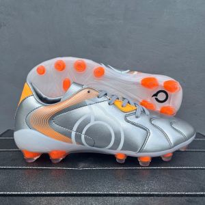 Sepatu Bola Ots Olympico V3 Silver Oren Free Kaos Kaki Dan Deker