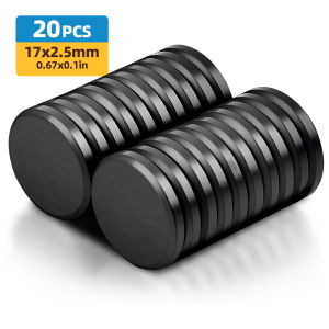 Gói Hàng Loạt Nam Châm Công Nghiệp Màu Đen 20/40/50/100 Cái Đĩa Ferrite Tròn 17x25mm Cho Tủ Lạnh & Bảng Thông Báo Móc Từ Tính