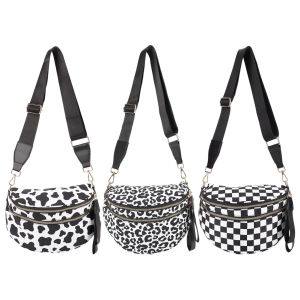 【Hàng mới】túi đeo chéo thời trang nữ túi đeo hông thường Ngày dung tích lớn dây đeo điều chỉnh được túi dùng ngoài trời du lịch Túi đeo chéo sành điệu