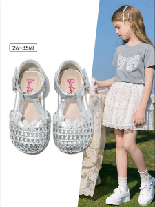 Barbie | Childrens Summer Soft Bottom Princess Style Braided Sandals