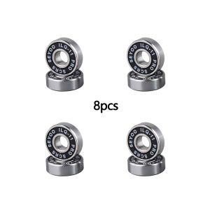 8PC Bearings ILQ-11 High-Speed Bearings Are Suitable for Skateboard Long Board Inline Roller Skates and Ice Skates with Low Nois