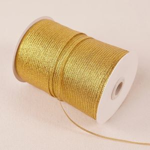 10meters/lot 3mm Gold Silver Metallic Glitter Ribbon Gift Packing Belt Wedding Party Christmas Embellishment Sewing Supplies