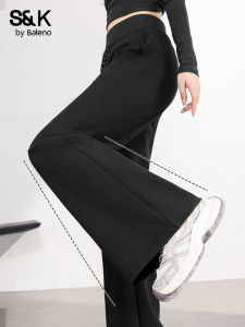 BALENO | Small Womens Flared Pants Casual Sporty Style Black