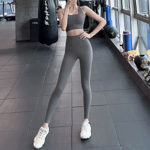 High Waist Nylon Leggings for Fitness Womens Yoga Pants Moisture Absorbent Quick Drying Breathable Super Elastic Slimming Long Pants for Outdoor Running