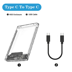 SATA to Type C/ USB 3.0/ USB 3.1 External Hard Drive Enclosure 2.5inch SSD Enclosure Tool-Free Installation 5Gbps Hard Disk box