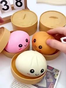 Simulation Flash Dumpling Pressure Ball Slow Rebound Soft Pinch Decompression Toy Office Desk Decor Birthday Gift Children&Adult