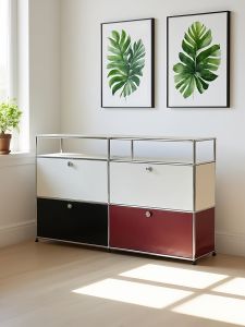 Modern Minimalist Stainless Steel Module Combination Cabinet Living Room TV Storage Cabinet Simple Dining Room Side Cabinet