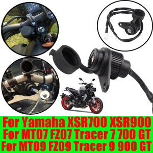 Motorcycle Dual USB Charger Socket Adapter For YAMAHA MT09 MT-09 MT07 MT-07 XSR900 XSR 900 700 Tracer 9 900 7 700GT 9GT 900GT