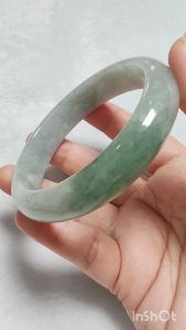Jadeite Jade Bangle 58mm 缅甸A货翡翠 [58圈口 正圈手镯] - FC-SZ-026