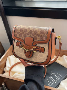 Fashionable Retro Wide Strap Saddle Bag Small Womens Crossbody Bag Unique Design Single Shoulder Slanting Bag Casual Style