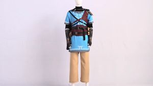 Men's Anime Game Link Cosplay Costume for Adults Halloween Link Auratus Wig Shirt Jumpsuit Cape Carnival Heroes Outfits