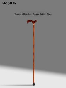 MOQILIN | Vintage English Gentleman Wooden Walking Stick Anti-Slip
