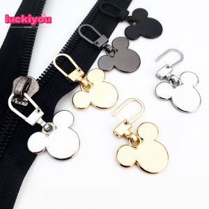 【Luckiyou】Durable  Mouse Head Pull Lock Pendant Detachable Jacket Bag Clothes Accessories Metal Zipper Pull Tab Diy Sewing Supplies