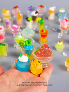 Mini Summer Ice Cream Cup Dessert Toy Model Micro Blind Bag Sweet Treat Ice Cream Simulation Play Food Kitchen Toy Accessories
