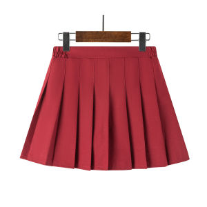Girls Pleated Skirt Khaki Spring Summer School Uniform Mini Skirt Childrens Clothing Polyester Viscose Blend Elementary School Girls Skirt