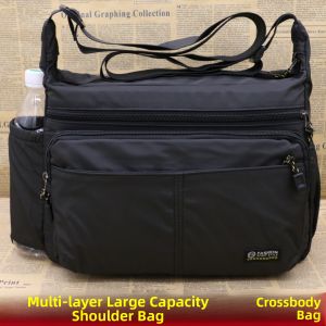Waterproof Oxford Cloth Mens Crossbody Bag Fashionable Travel Single Shoulder Business Bag Money Collection Casual Style