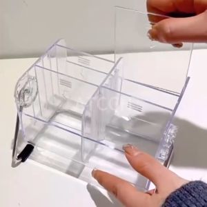 กล่องเก็บเครื่องเขียน กล่องใสเก็บรีโมท คอนโทรล ใส่เครื่องสําอาง