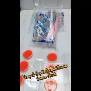 ( 1 PACK 50 PCS ) CUP PUDING JELLY TUTUP SAMBUNG TEN TEN / NS WADAH SAUS 25 35 60 70 90 100 ML