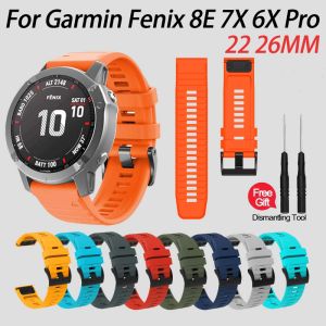 26mm 22mm QuickFit Strap For Garmin Fenix 7X Pro 6 5 X 6Pro Plus 3HR Band For Approach S62 S60 Forerunner 935 945 745 Enduro 3
