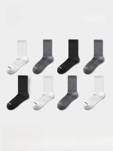 HLA | Tất cotton thoáng khí kháng khuẩn giảm sốc dài đến bắp chân cho nam HLA Tất thể thao mùa thu 2023 Tất lưới thoáng khí