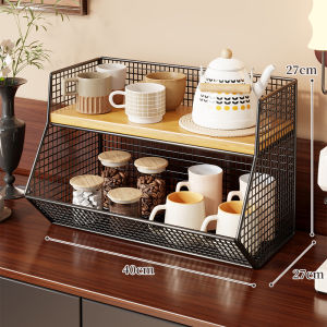 Desk Organizer Storage Shelf For Cups Snacks Teaware