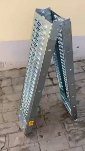 Heyman Ramp Ladder Loading Ramps Foldable Motorcycle Ramp for Pickup Trucks 6.4FT Heavy Duty Stage Ramp Transport ATV 4x4 Hilux Ranger