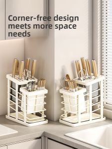 WEIMEIYUAN | Multi-Function Kitchen Knife Organizer with Wall Mount and Countertop Options