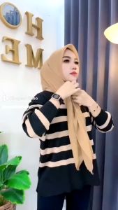 Sweater Maudy Rajut motif garis / atasan wanita Maudy Rajut motif garis