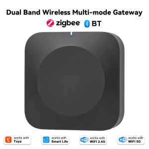 Tuya Smart Home Wireless Multi-mode Gateway ZigBee Bluetooth Mesh Dual Band WiFi 2.4G&5G Điều Khiển Tương Thích Với Alexa Google