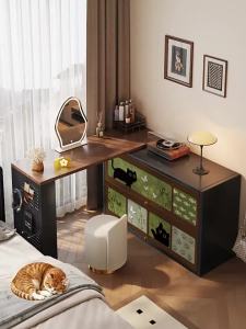 MEISD | Vintage Creamy Style Extensible Dressing Table