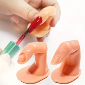 10Pcs Plastic Fake Practice Finger Acrylic Nail Tips Practise Hand Model Fingers Training Manicure Nagel Display Nails Tools