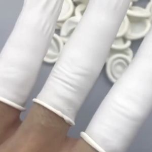 5 pcs Sarung tangan jari karet / pelindung jari bahan karet / Finger latex Glove