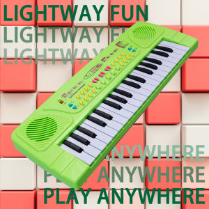 37-Key Portable Keyboard /w Mic & USB-C Cable Pink Music Learning Tool for Kids Girls Beginners Adjustable Tempo/Tone Playback