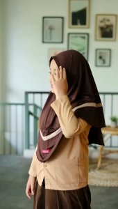 Kerudung Anak Sekolah Pramuka Jilbab Anak Sekolah TK SD Jersey Size 6 - 10 Tahun Kerudung Sekolah Anak Sd Afifah Jersey Hijab Sekolahan