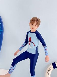Đồ bơi bé trai bé gái họa tiết Disney siêu nhân và Esla tay dài quần dài chống nắng cho bé tới 45kg Angel Kids