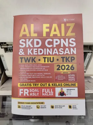 Buku Al Faiiz SKD CPNS & Kedinasan TWK TIU TKP 2026 dengan soal try out dan kelas online gratis.