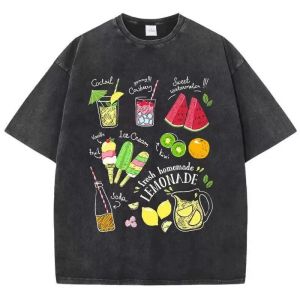 SUOSHE | Oversized 300LB Capacity Cartoon Fruit Print Tshirt