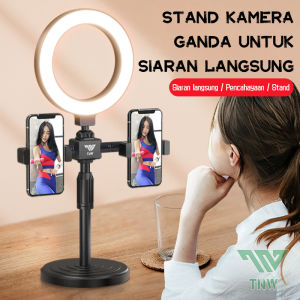 TNW Ring Light 16cm & Tripod: Multi-Fungsi Pemegang Ponsel Untuk Siaran Langsung, Selfie, & Makeup