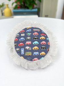 Handmade Canvas Flying Saucer Toy for Children Outdoor Game Plaything Soft Fringed Cloth Art Parent-Child Activity Kindergarten