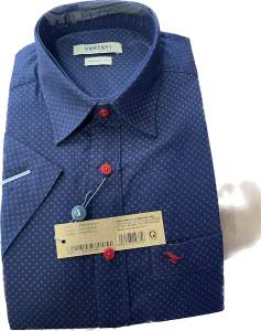 (6P0057) Áo sơ mi Việt Tiến tay ngắn vạt ngang form rộng