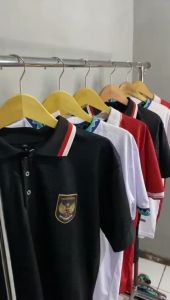Baju Jersey Bola Timnas Indonesia Terbaru 2023 Merah Home Lengan Pendek Pria Wanita Bermotif Timbul Embos Brazil