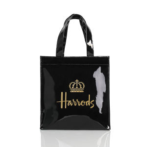 Fashionable Waterproof Letter PVC Shopping Bag Eco-friendly Single Shoulder Handbag Soft British Style Ladies Purse Zipper Closure