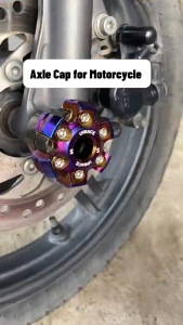 E&M 2PCS Motorcycle CNC Aluminum Alloy Axle Cap Cover Wheel Frame Slider Crash Full Alloy Bike Protection Universal