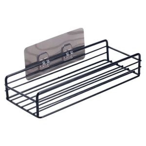 Wall Mounted Kitchen Bathroom Toilet Shelf Organizer Adhesive Storage Rack Holder