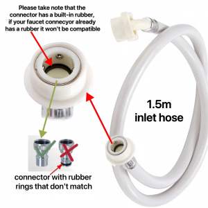 Washer tap inlet hose quick-connect type with water stop pin Washing machine faucet inlet hose